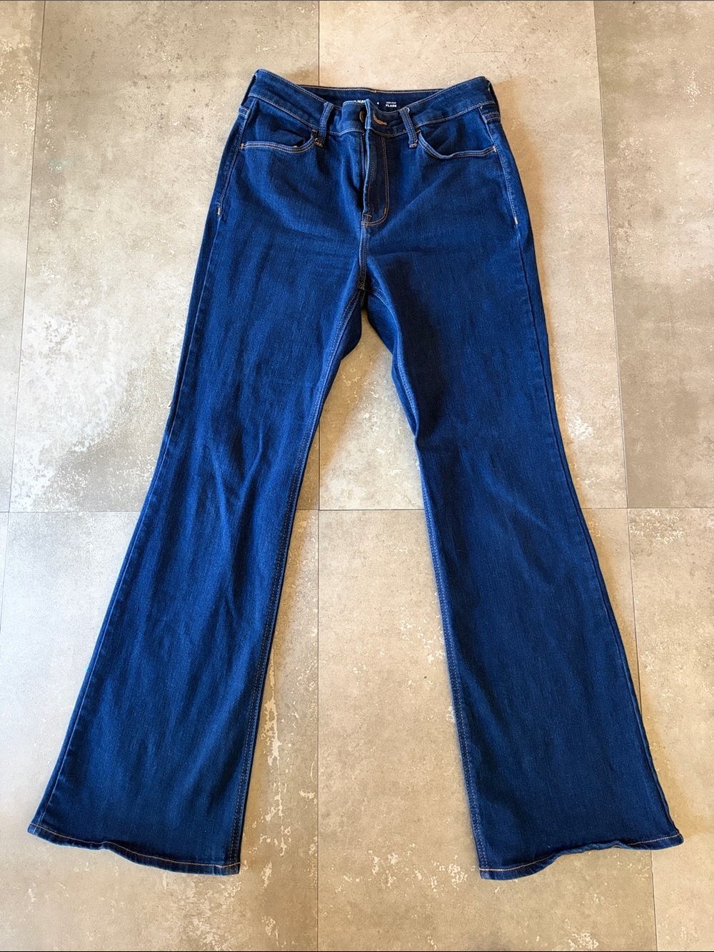 Old Navy Women's Deep Blue Flare Jeans